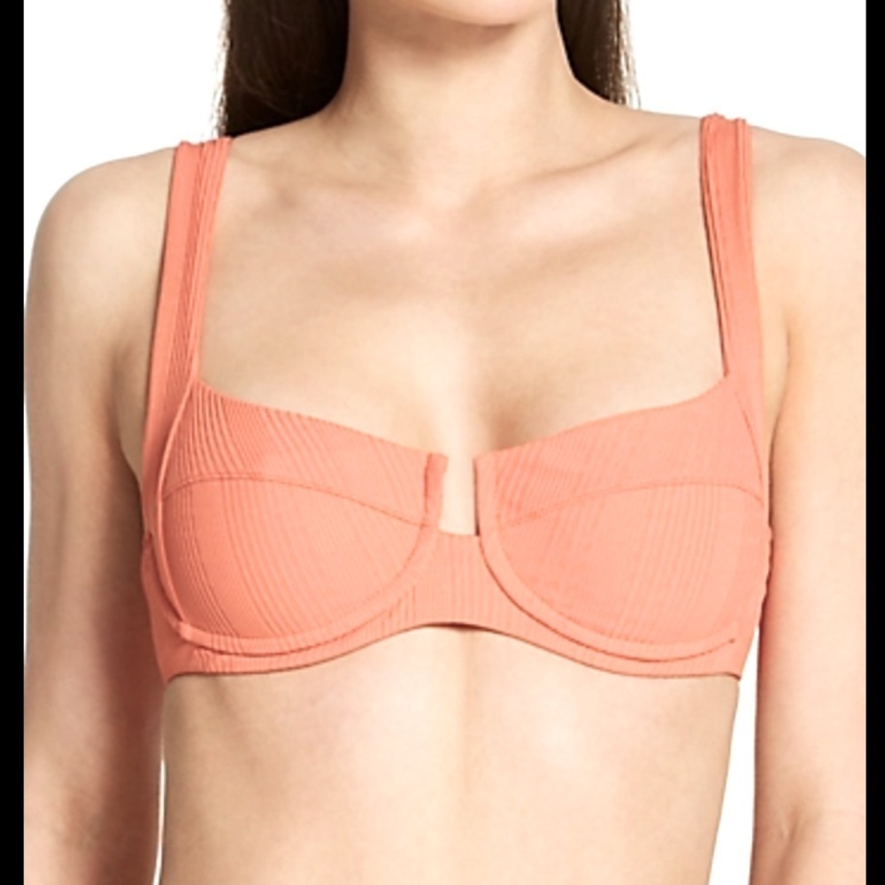 NWT L*Space Women's Camellia pointelle Ribbed Top in color Putty size XS